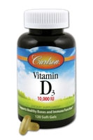 Vitamin D3 -- 10000 IU - 120 Softgels (Мягкие капсулы) Carlson