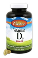 Витамин D3 - 4000 МЕ - 360 мягких капсул - Carlson Carlson