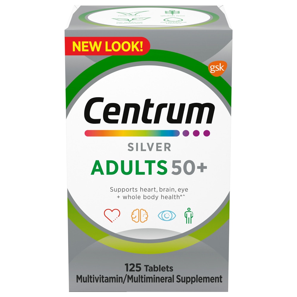 Мультивитамины Silver для взрослых старше 50 лет, 125 таблеток Centrum