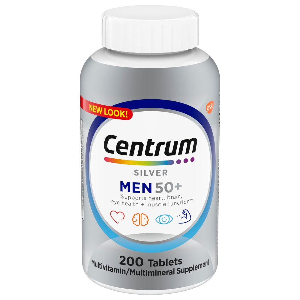 Silver Men 50 Plus мультивитаминно-мультиминеральные таблетки — 200 таблеток Centrum