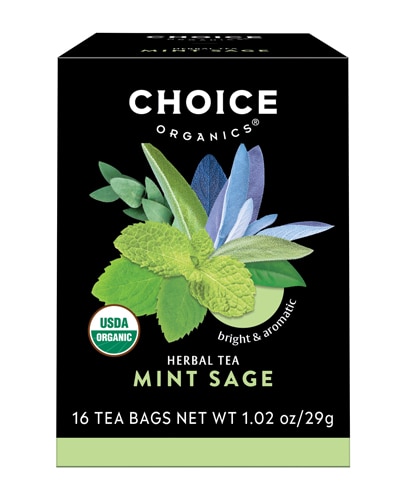 Choice Organics Herbal Tea Mint Sage -- 16 чайных пакетиков Choice Organics