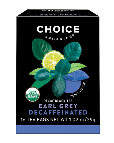 Черный чай Choice Organics Earl Grey без кофеина, 16 чайных пакетиков Choice Organics