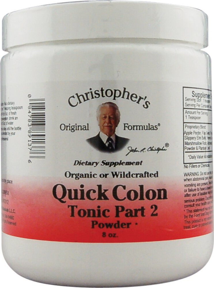 Quick Colon Tonic Powder (Порошок) Part 2 -- 8 oz (Унции) Christopher's