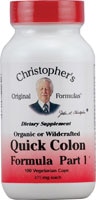 Quick Colon Part 1 -- 475 mg - 100 Vegetarian Capsules (Вегетарианские капсулы) Christopher's