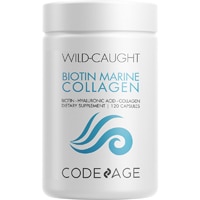 Биотин Морской Коллаген с Витамином C, E и Гиалуроновой Кислотой - 120 капсул - Codeage Codeage