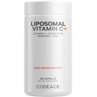 Codeage липосомальный витамин C 1500 мг добавка с цинком бузины кверцетин -- 180 капсул Codeage