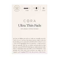 Ультратонкие прокладки Super Period Topsheet из органического хлопка Cora -- 16 прокладок Cora