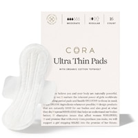 Ультратонкие прокладки Cora из органического хлопка для обычных менструаций -- 16 прокладок Cora