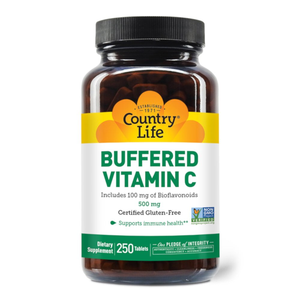 Буферизованный витамин C Country Life, 500 мг, 250 таблеток Country Life