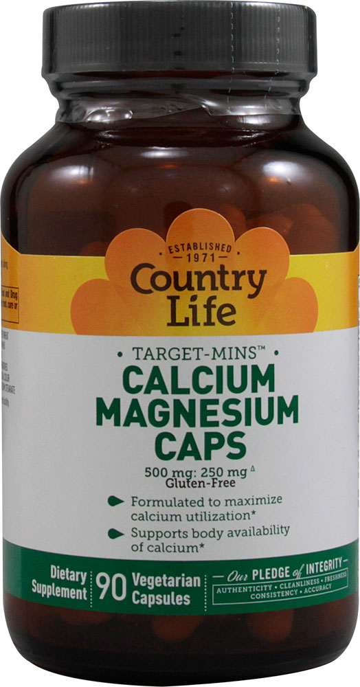 Calcium-Magnesium Caps -- 90 Vegetarian Capsules (Вегетарианские капсулы) Country Life