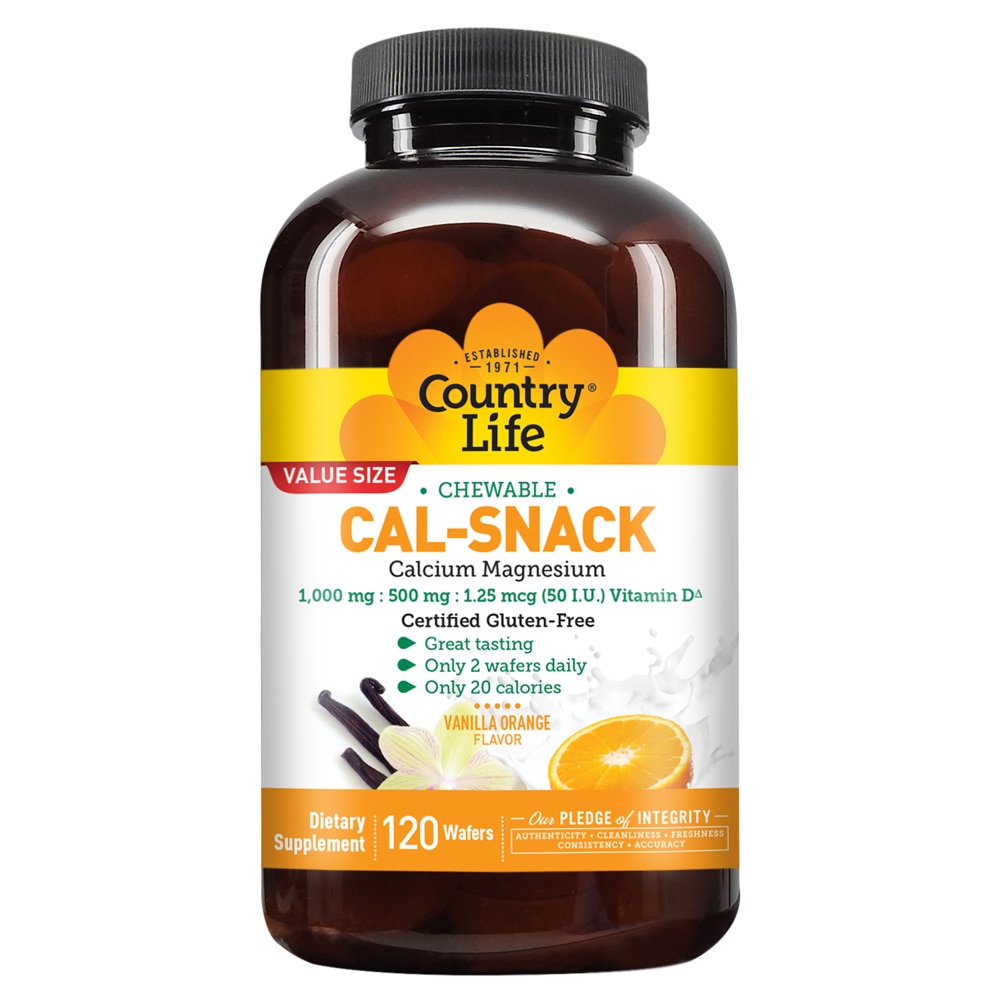 Chewable Cal-Snack Vanilla Orange -- 120 Wafers Country Life