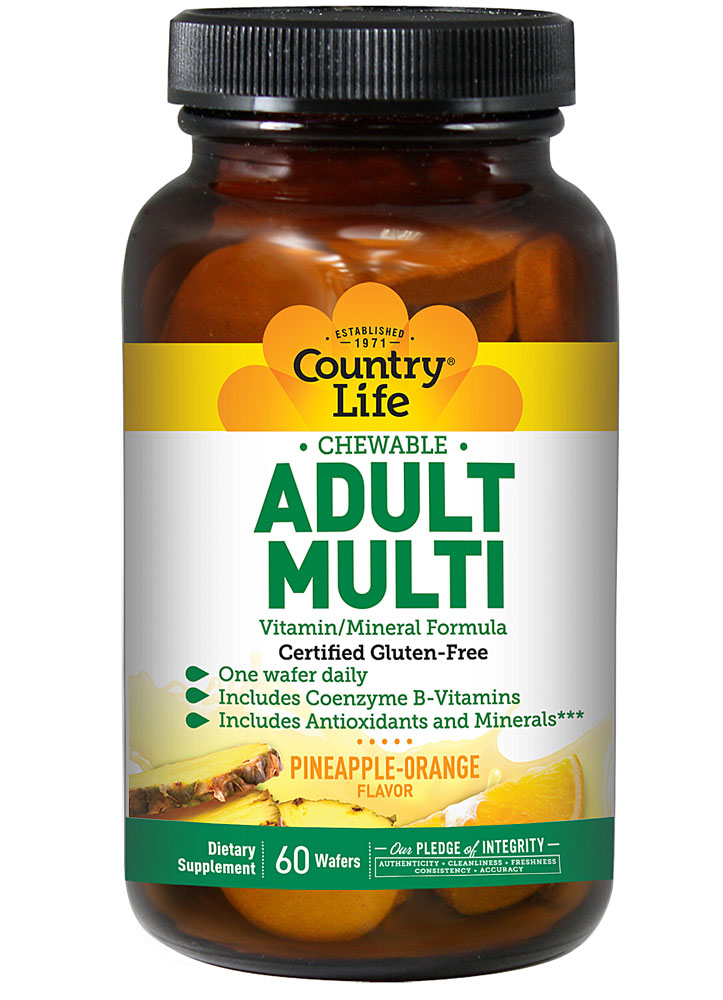 Country Life Multi Chewable Adult Multi - 60 вафель Country Life