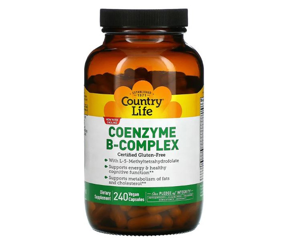 Coenzyme B-Complex -- 240 Vegan Capsules (Веганские капсулы) Country Life