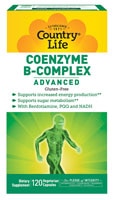 Coenzyme B-Complex Advanced -- 120 Vegetarian Capsules (Вегетарианские капсулы) Country Life