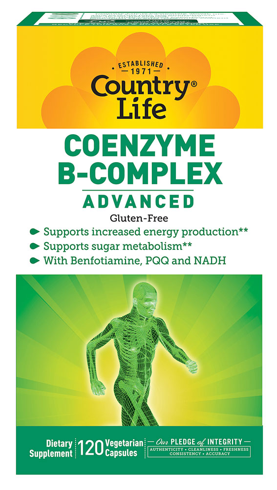 Coenzyme B-Complex Advanced -- 120 Vegetarian Capsules (Вегетарианские капсулы) Country Life