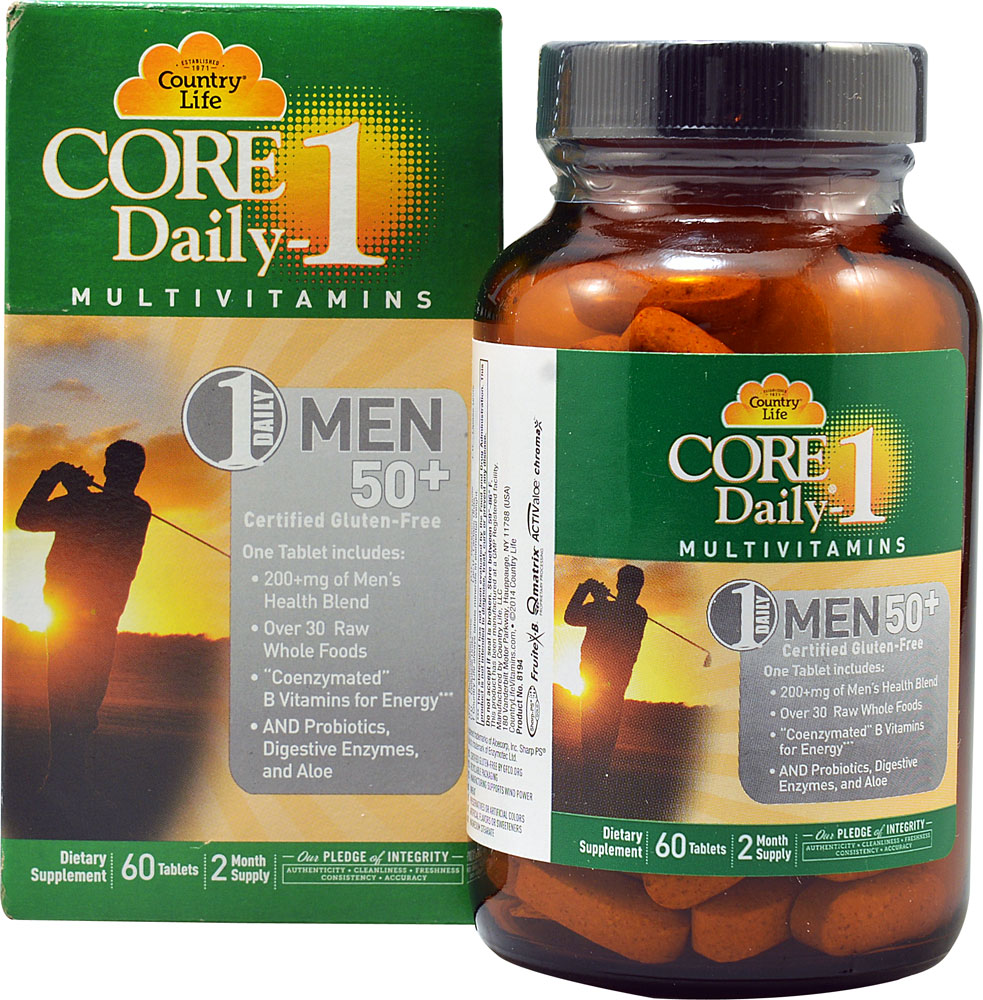 Core Daily-1 для мужчин 50+ - 60 таблеток - Country Life Country Life