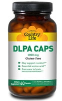 DLPA Caps -- 1000 mg - 60 Capsules (Капсулы) Country Life