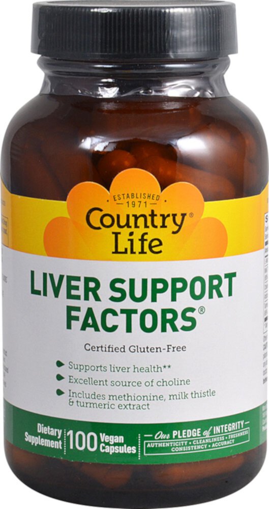 Liver Support Factors® -- 100 веганских капсул Country Life