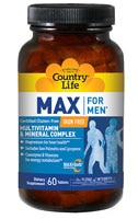 Country Life Max For Men® Мультивитамины и минералы — 60 таблеток Country Life