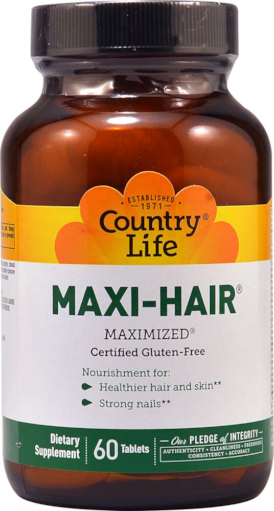 Maxi Hair® Maximized -- 60 таблеток Country Life