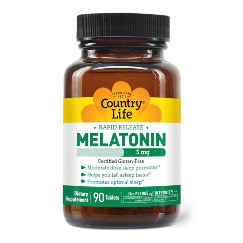 Melatonin -- 3 mg - 90 Tablets (Таблетки) Country Life