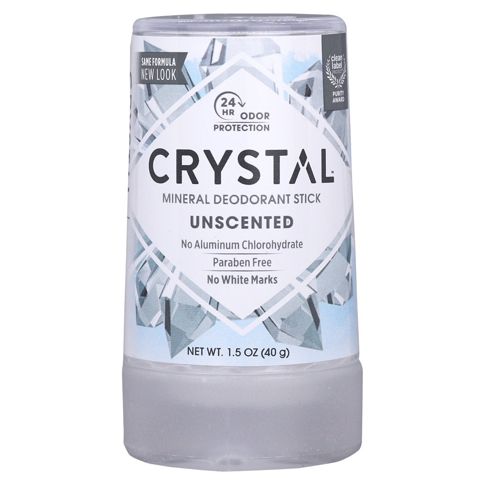 Кристаллический минеральный дезодорант-стик без запаха -- 1,5 унции Crystal