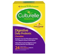 Digestive Health Probiotic Orange -- 10 billion cells - 24 Chewable Tablets (Жевательные таблетки) Culturelle