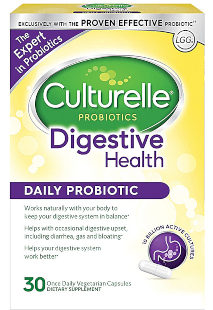 Пробиотики Digestive Daily - 10 миллиардов КОЕ - 30 растительных капсул - Culturelle Culturelle