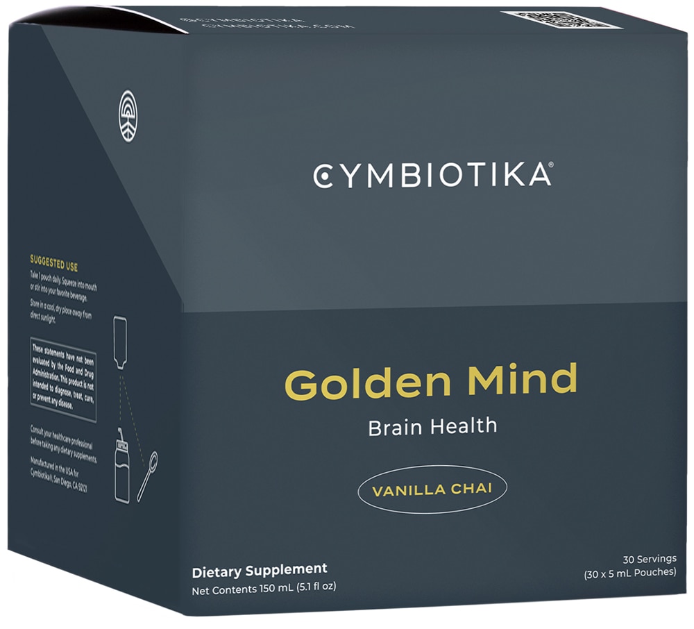Ванильный чай Golden Mind, здоровье мозга, 30 порций Cymbiotika