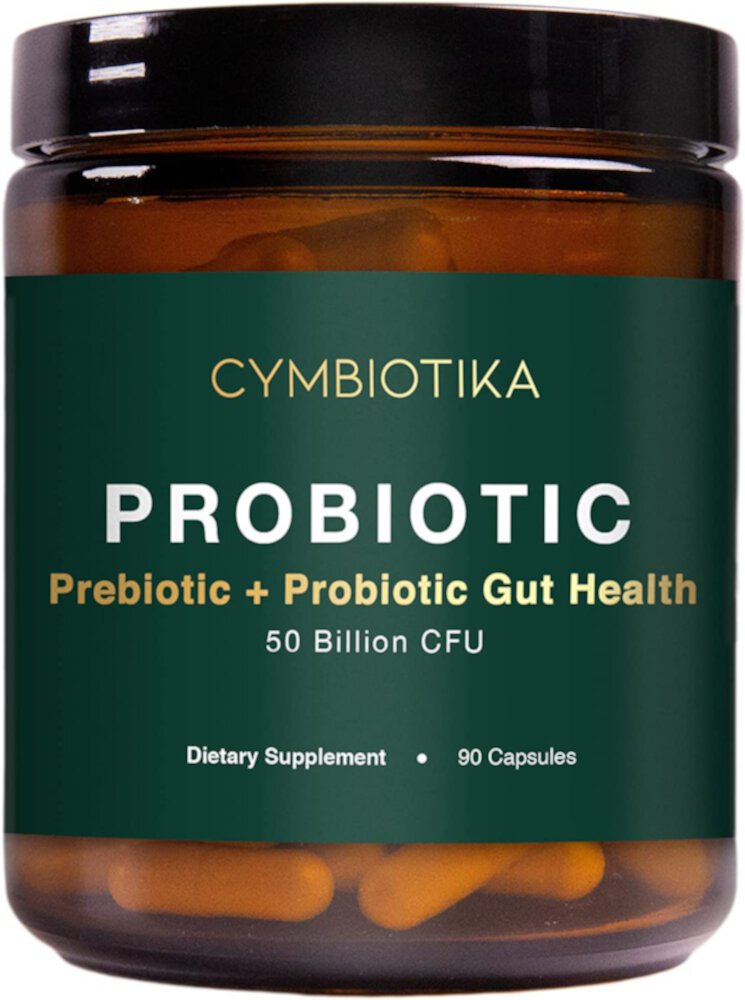 Пробиотик + Пребиотик для здоровья кишечника - 50 миллиардов КОЕ - 90 капсул - Cymbiotika Cymbiotika