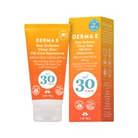 Derma E Sun Defense Clear Zinc Oil-Free Солнцезащитный крем SPF 30 для лица — 2 жидких унции Derma E