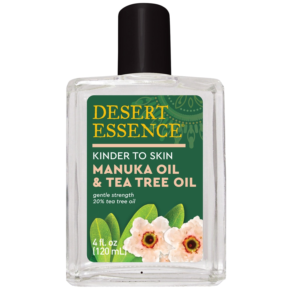 Desert Essence Kinder to Skin Manuka Oil &amp; Масло австралийского чайного дерева — 4 жидких унции Desert Essence