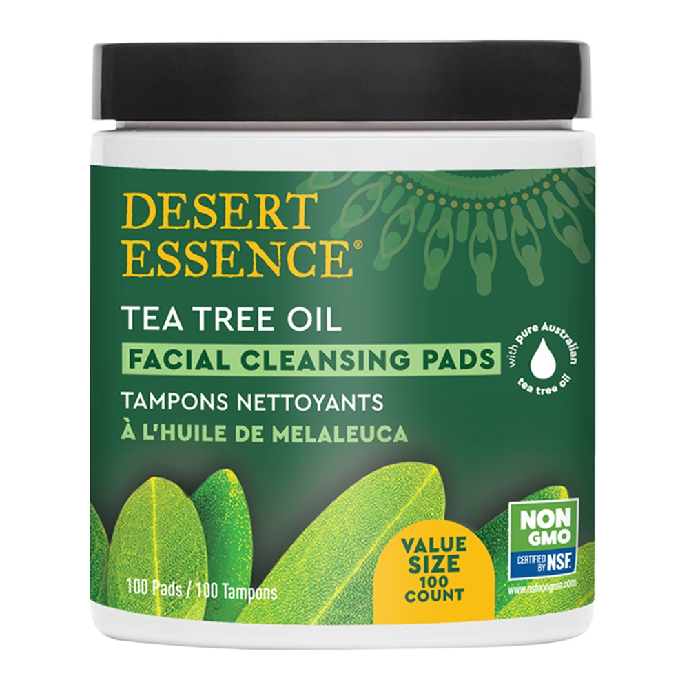 Очищающие подушечки для лица с маслом чайного дерева Desert Essence -- 100 подушечек Desert Essence