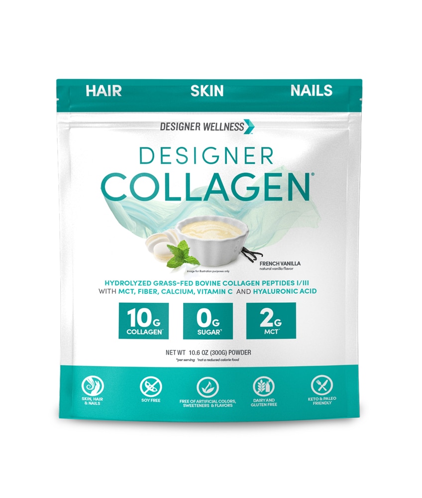 Designer Wellness Designer Collagen Protein French Vanilla - 10,6 унции Designer Wellness