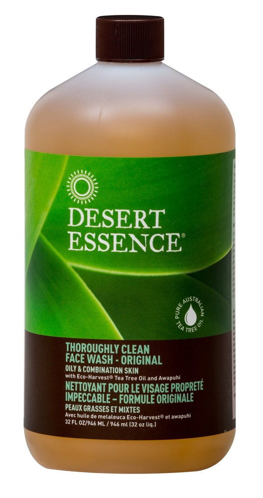 Desert Essence Тщательно очищающее средство для умывания для жирной кожи -- 32 жидких унции Desert Essence