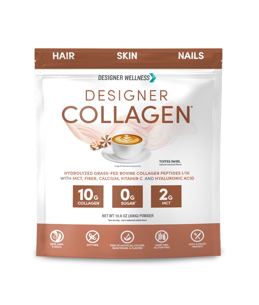 Designer Wellness Designer Collagen Protein Toffee Swirl — 10,6 унции Designer Wellness