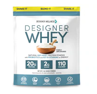 Designer Natural 100% Whey Protein Powder (Порошок) Unflavored (Без вкуса) -- 2 lbs Designer Wellness