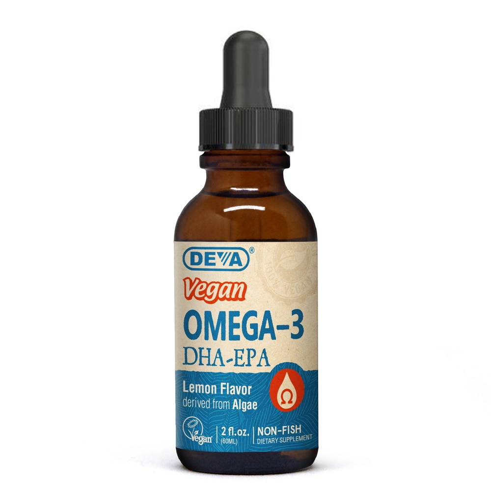 Omega-3 DHA-EPA Liquid (Жидкость) Lemon -- 2 fl oz (Жидкие унции) Deva