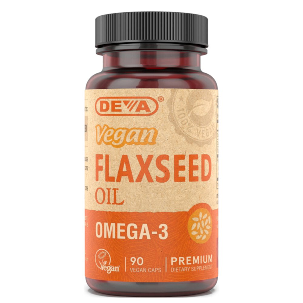 Vegan Flaxseed Oil -- 90 Vegan Caps Deva