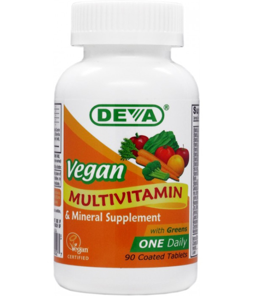Deva Vegan Multivitamin & Mineral Supplement -- 90 таблеток, покрытых оболочкой Deva