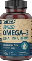 Vegan Omega-3 DHA-EPA -- 300 mg - 90 Softgels (Мягкие капсулы) Deva