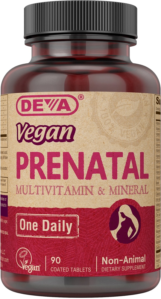 Vegan Prenatal One Daily Multivitamin and Mineral -- 90 Coated Tablets (Таблетки с покрытием) Deva