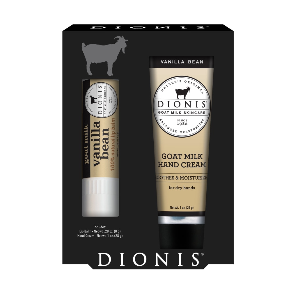 Подарочный набор бальзама для губ и крема для рук «Ванильные стручки» — 1 комплект Dionis