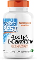 Acetyl-L-Carnitine -- 500 mg - 120 Veggie Caps (Вегетарианские капсулы) Doctor's Best