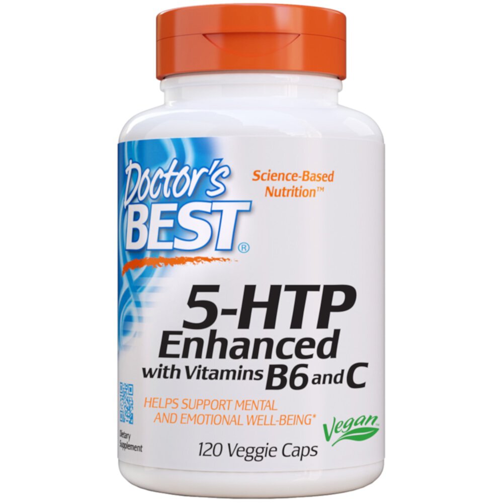 5-HTP с витаминами B6 и C - 120 растительных капсул - Doctor's Best Doctor's Best