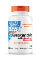 Астаксантин с AstaReal - 6 мг - 90 растительных капсул - Doctor's Best Doctor's Best