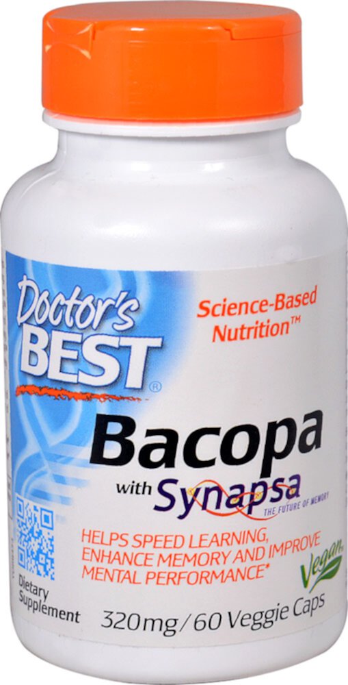 Doctor's Best Bacopa with Synapsa - 320 мг - 60 растительных капсул Doctor's Best
