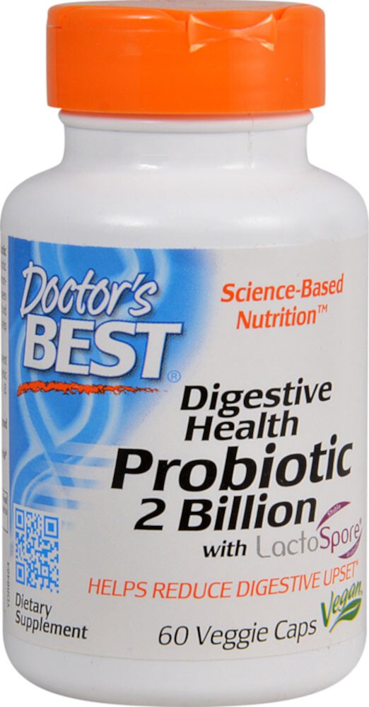 Digestive Health Probiotic -- 2 billion - 60 Veggie Caps (Вегетарианские капсулы) Doctor's Best