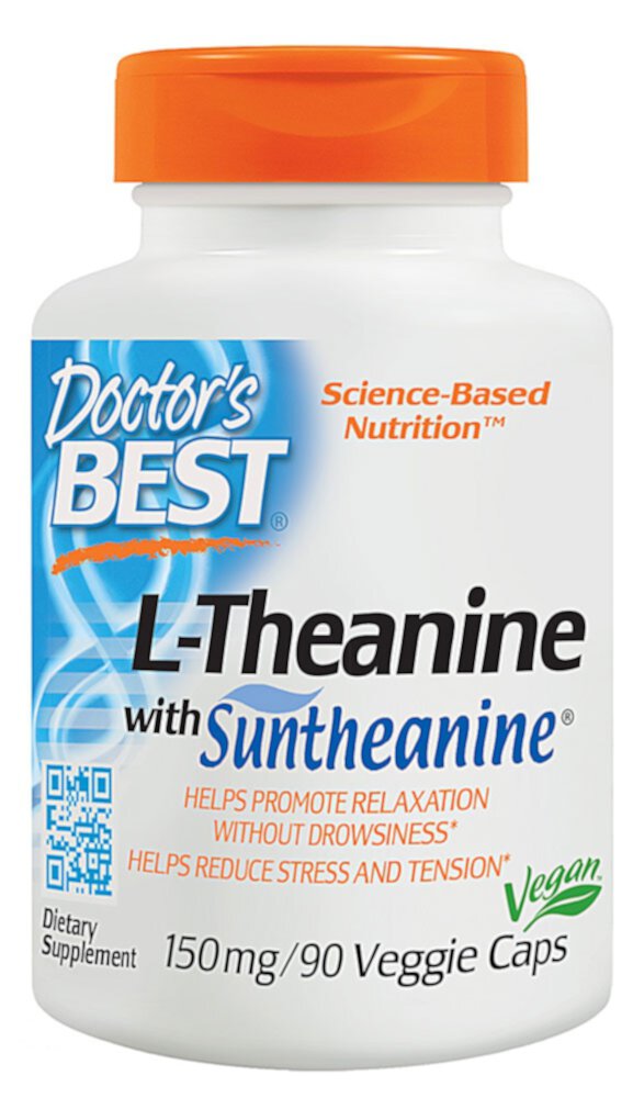 Doctor's Best L-теанин с Suntheanine® -- 150 мг -- 90 растительных капсул Doctor's Best