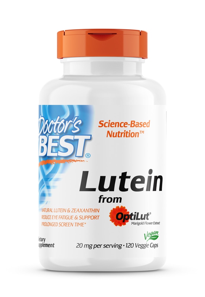 Лютеин с экстрактом цветка календулы OptiLut® - 20 мг - 120 растительных капсул - Doctor's Best Doctor's Best
